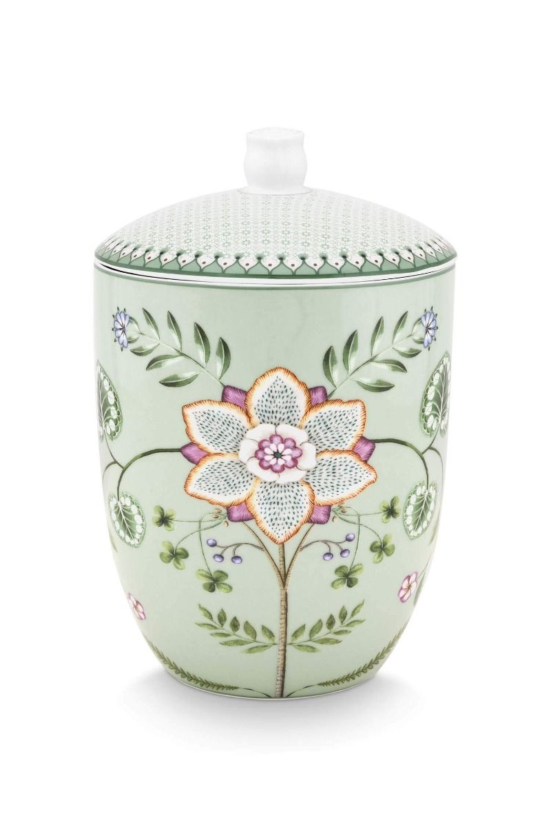 PIP Storage Jar Lily&Lotus Light Green 1