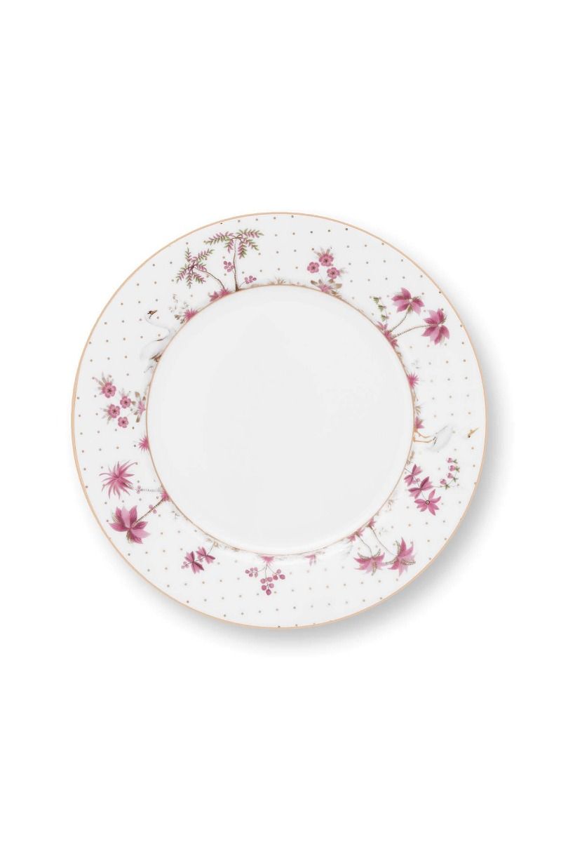 PIP Plate Jolie Dots Gold Pink 21cm