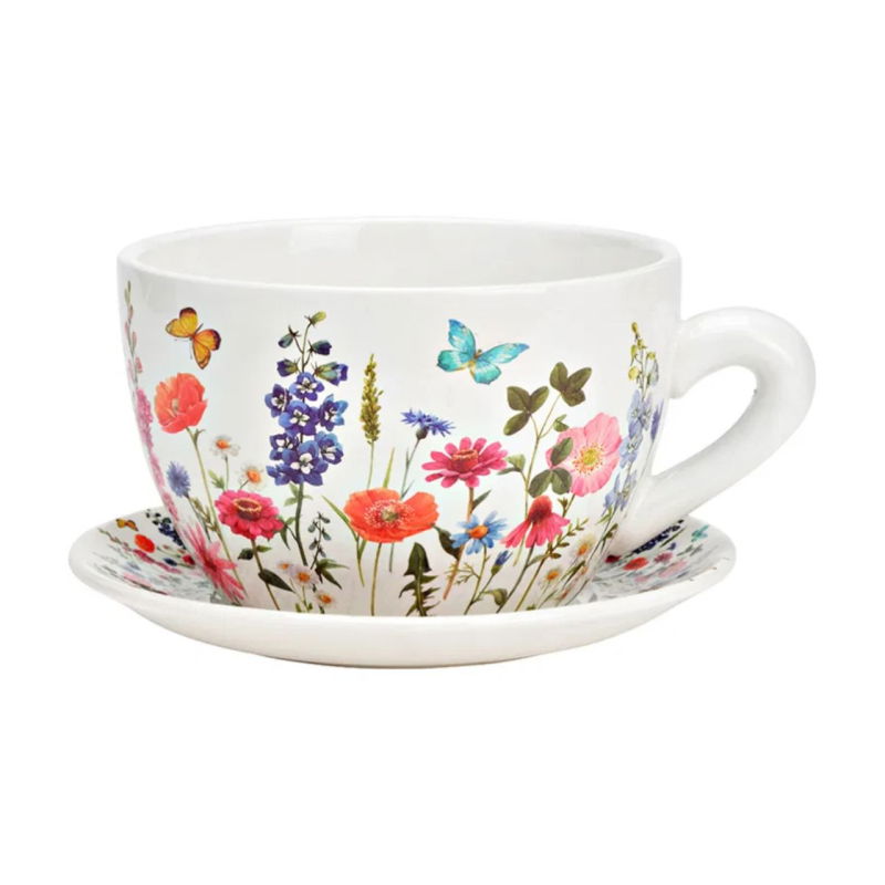 GW Ceramic plant cup flowers decor