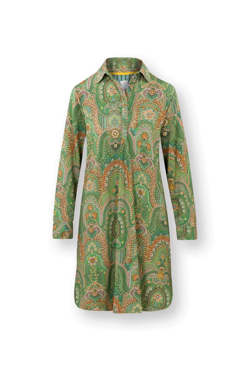 PHW Daaltje Long Sleeve Nightdress Jabali green