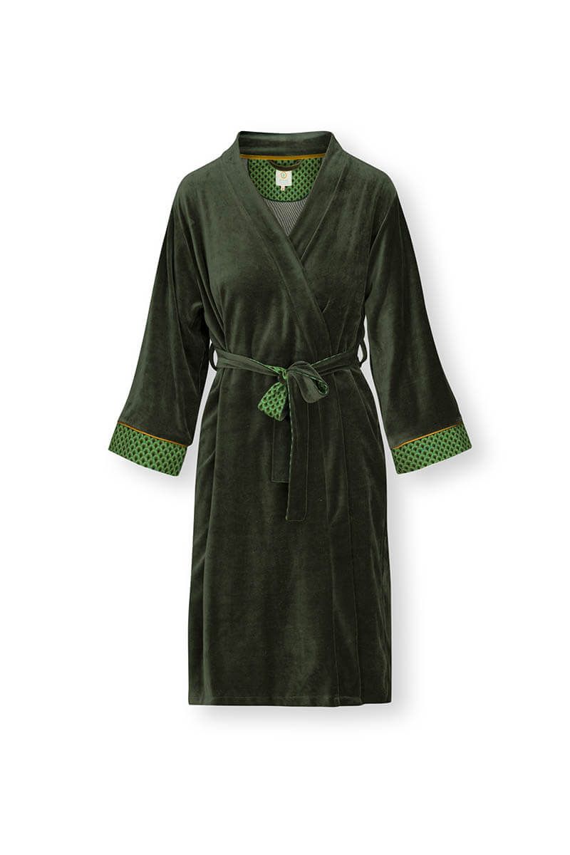 PHW Naomi Kimono Solid Nicky Velvet Green Small