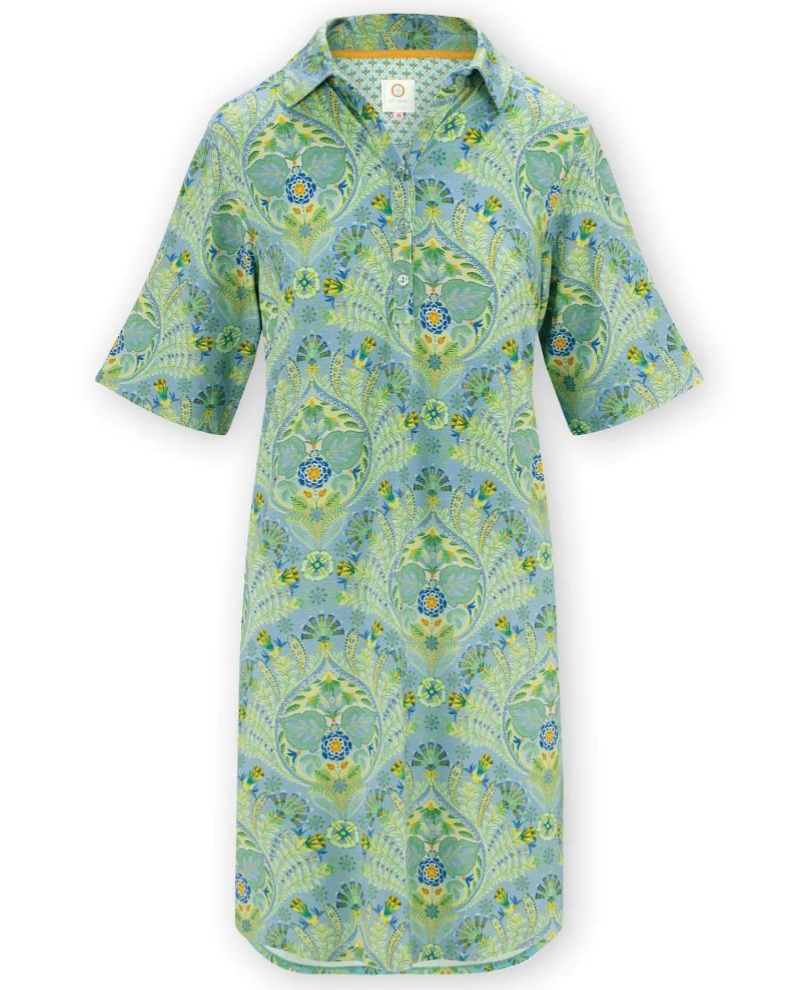 PHW Dewi Short Sleeve Nightdress Alba Blue Green