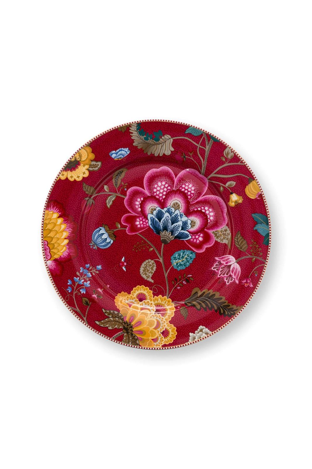 PIP undir- og framreiðsludiskur Blooming Tales Fantasy dökk rauður 32cm