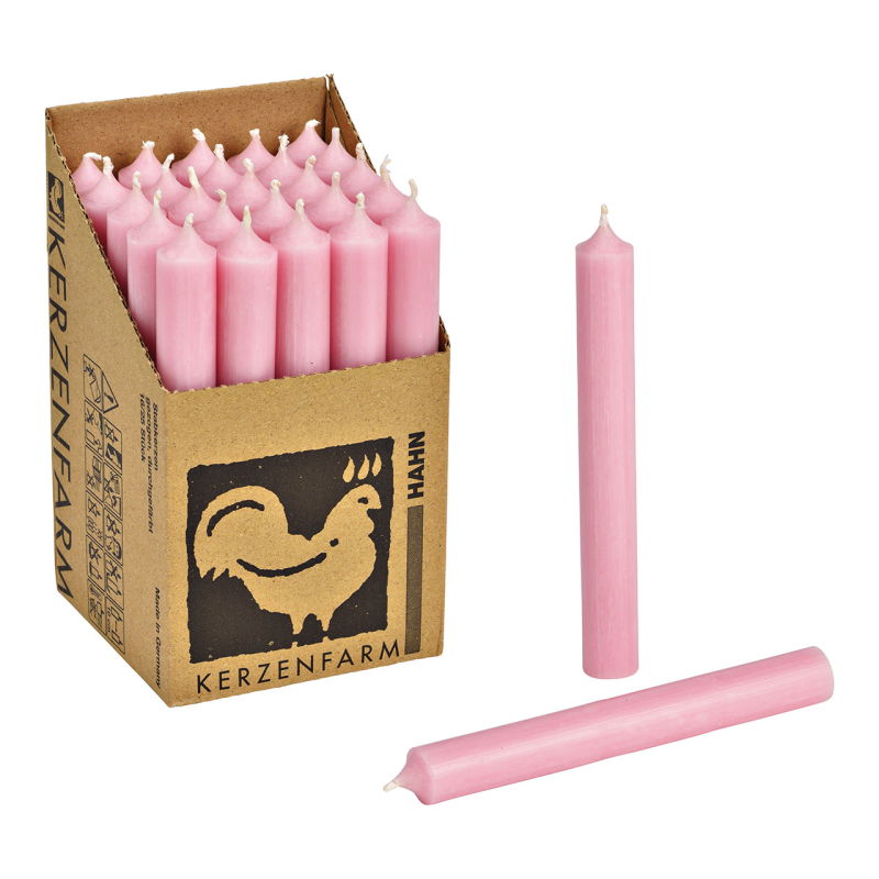 GW Stick candle pastel pink colored