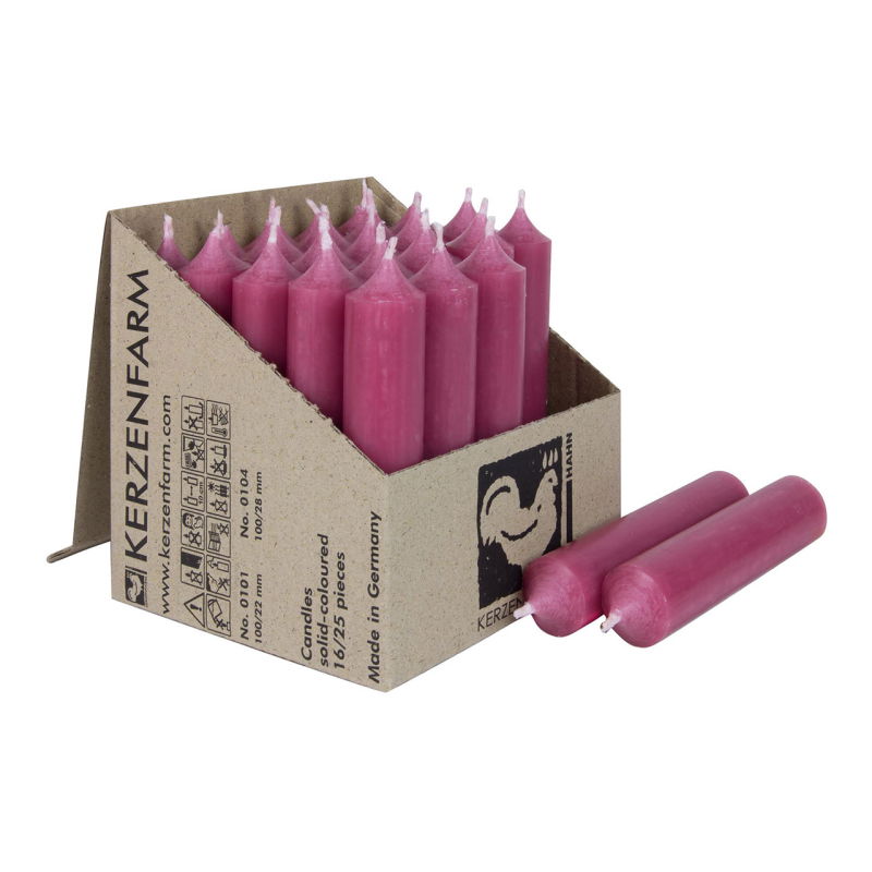 GW Stick candle colored wax dusky pink