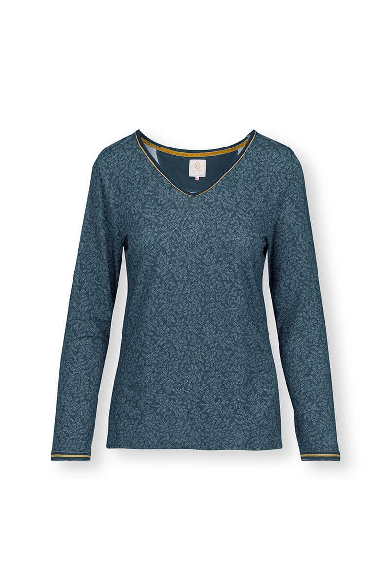 PHW Tricy Long Sleeve Leafy Dots Blue