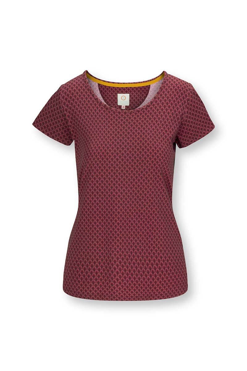 PHW Tilly Short Sleeve Top Suki Dark Red