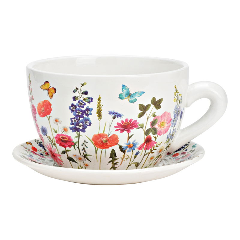GW Flower pot ceramic cup colorful