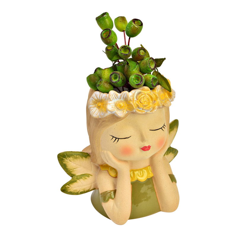 GW Girl's vase made of stoneware, beige/