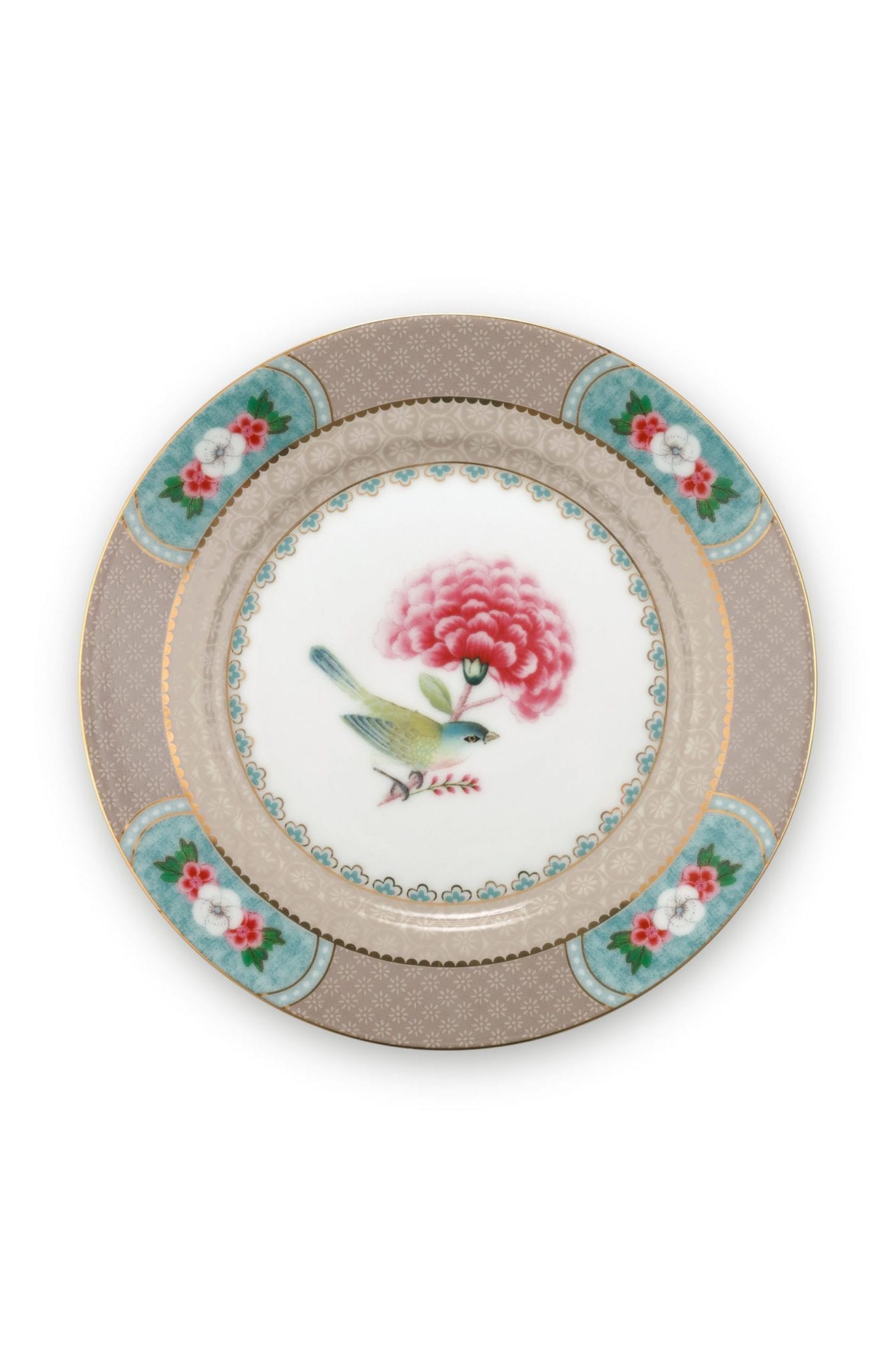 PIP Plate Blushing Birds Khaki 17cm