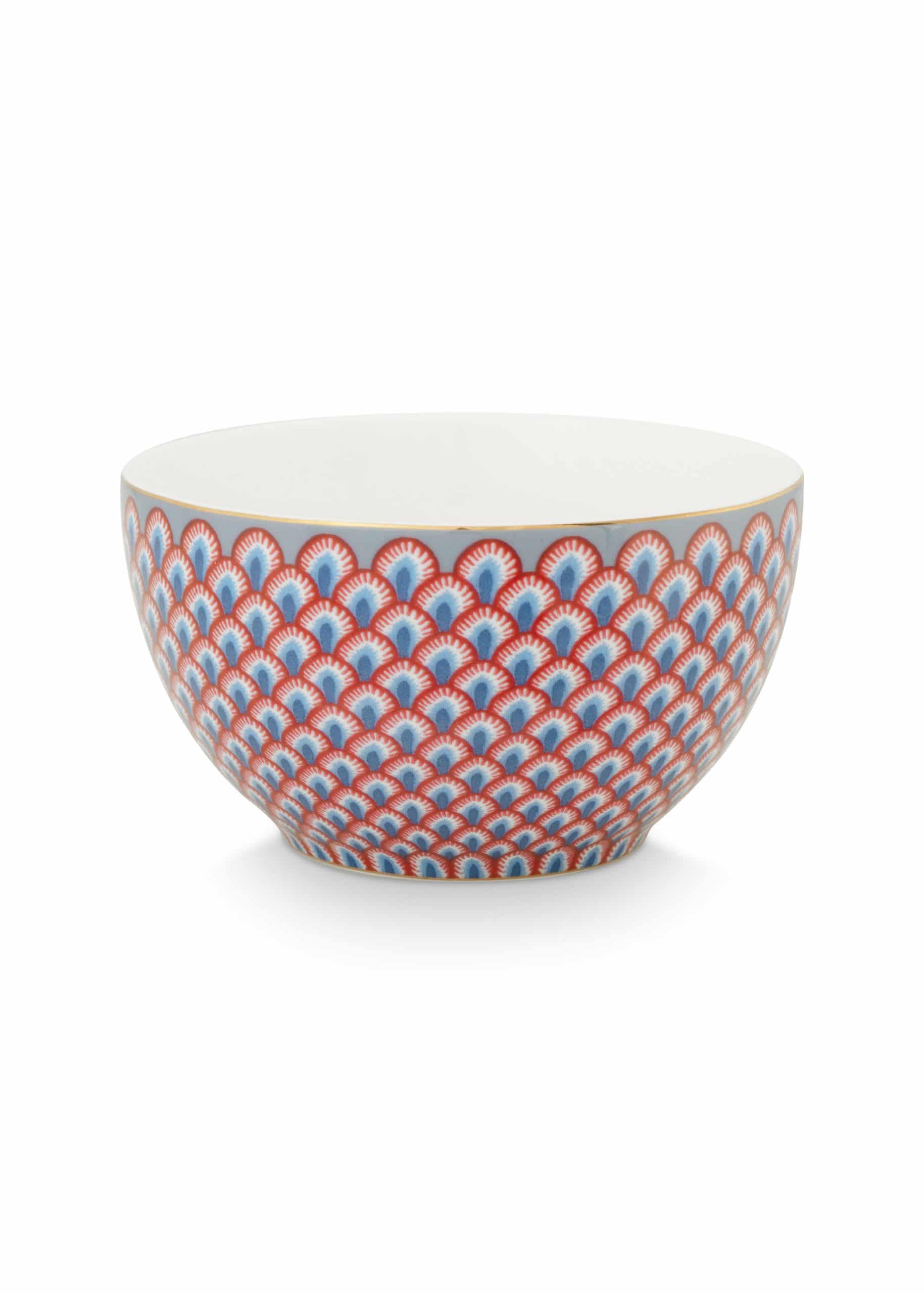 PIP Bowl Flower F. Scallop Red-Lig 9,5cm