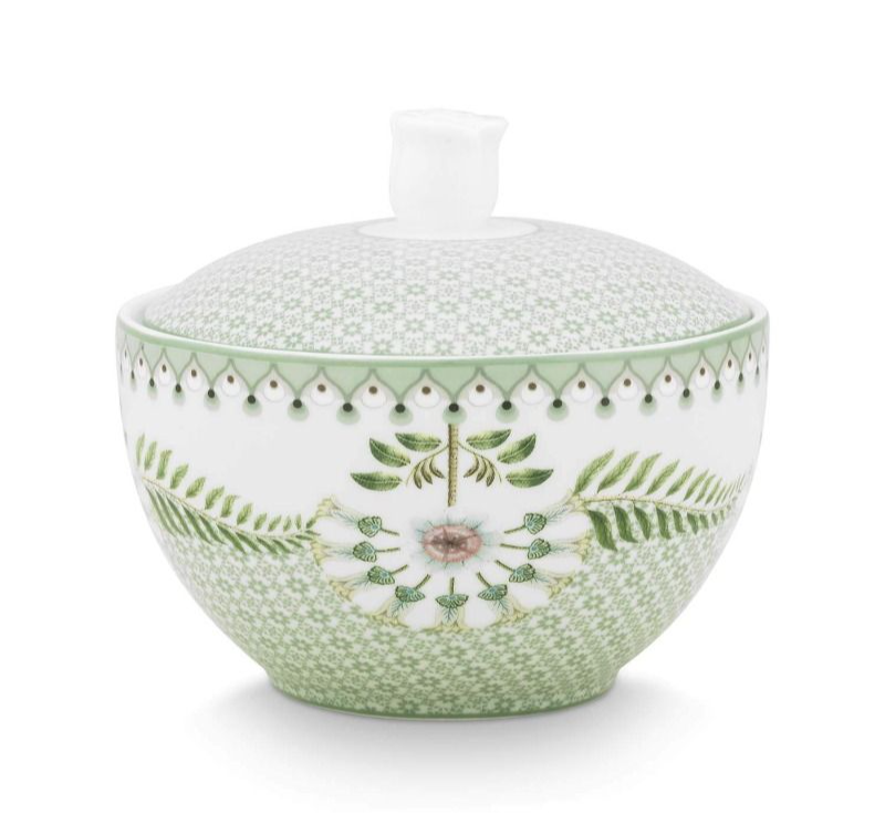 PIP Sugar Bowl Lily&Lotus Tiles Light Gr