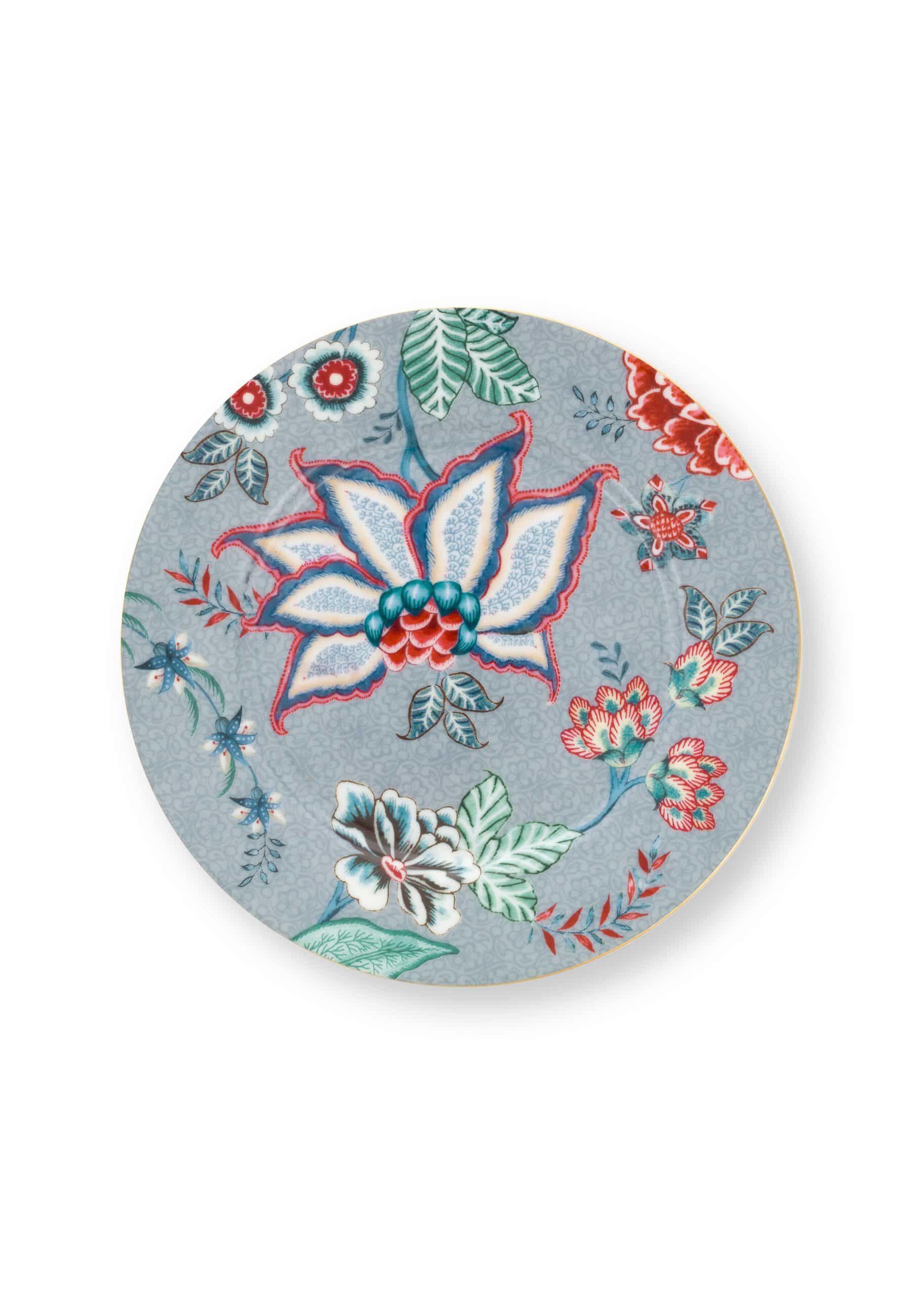 PIP Plate Flower Festival Light Blue 17c