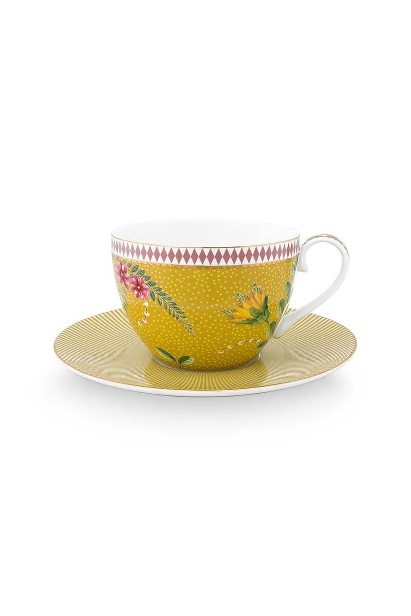 PIP Cup & Saucer La Majorelle Yellow 280