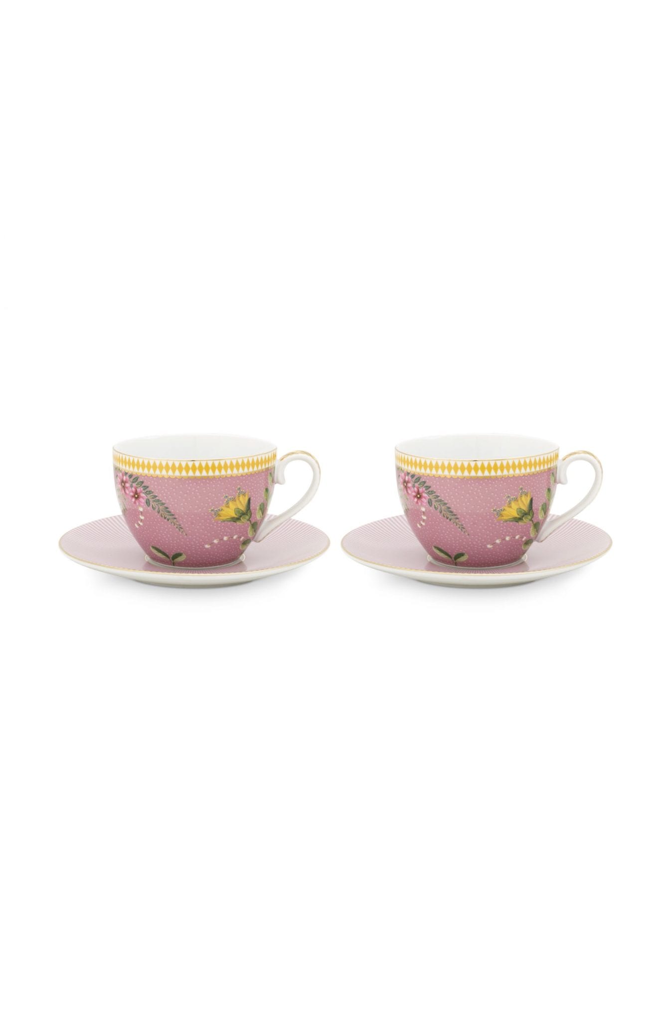 PIP Set/2 Cups & Saucers La Majorel Pink