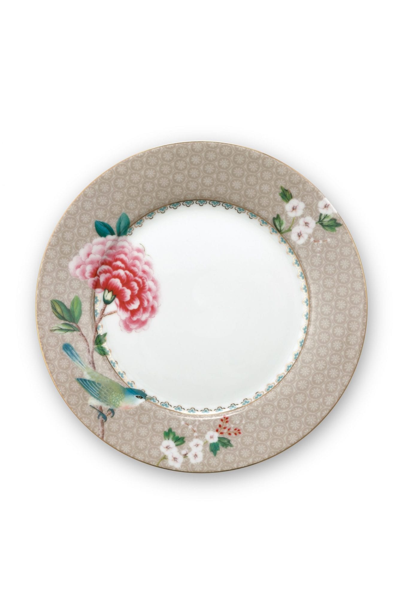 PIP Plate Blushing Birds Khaki 21cm