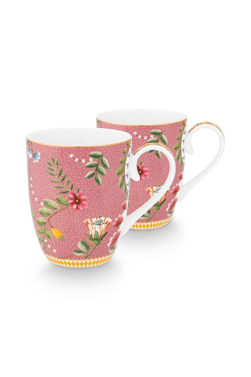 PIP Set/2 Mugs Large La Majorelle Pink 3
