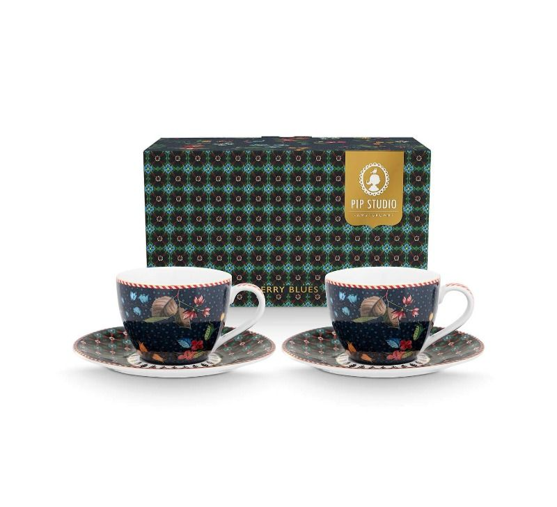 PIP Set/2 Espresso Cups and Saucers Berr