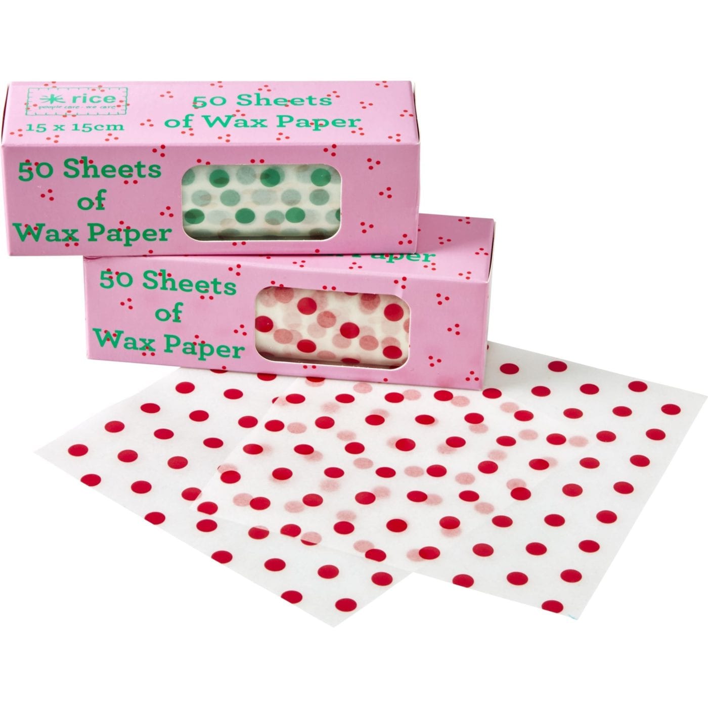 RICE 50 Small Sheets of Polka Dot