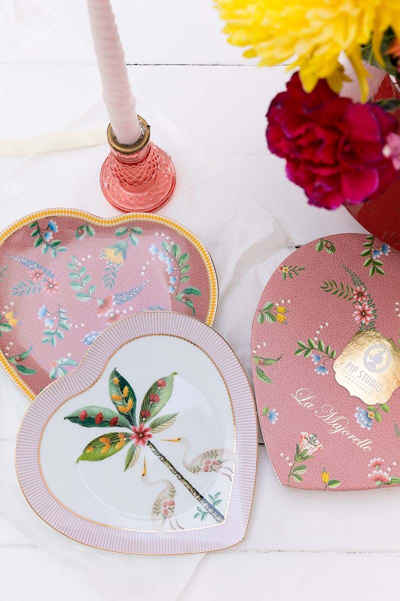 PIP Set/2 Heart Shape Plates La Majorell
