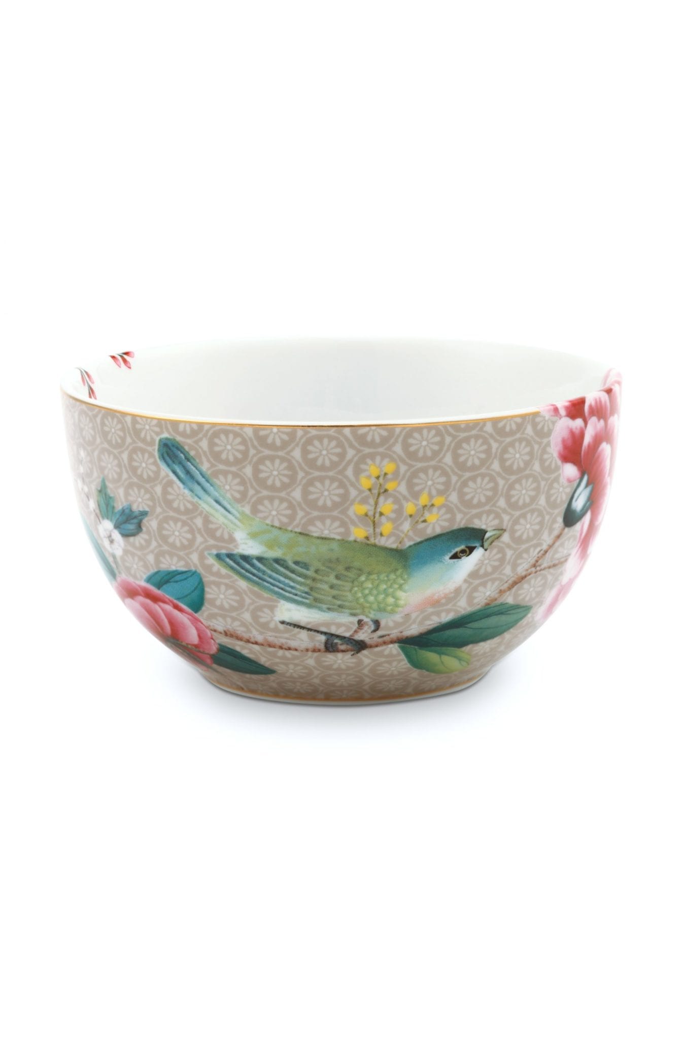 PIP Bowl Blushing Birds Khaki 12cm