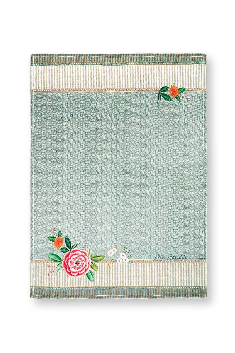 PIP Tea Towel Blushing Birds Blue 50x70c