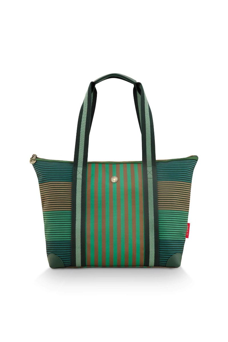 PIP Tilda Tote Bag Medium Stripe Green 4