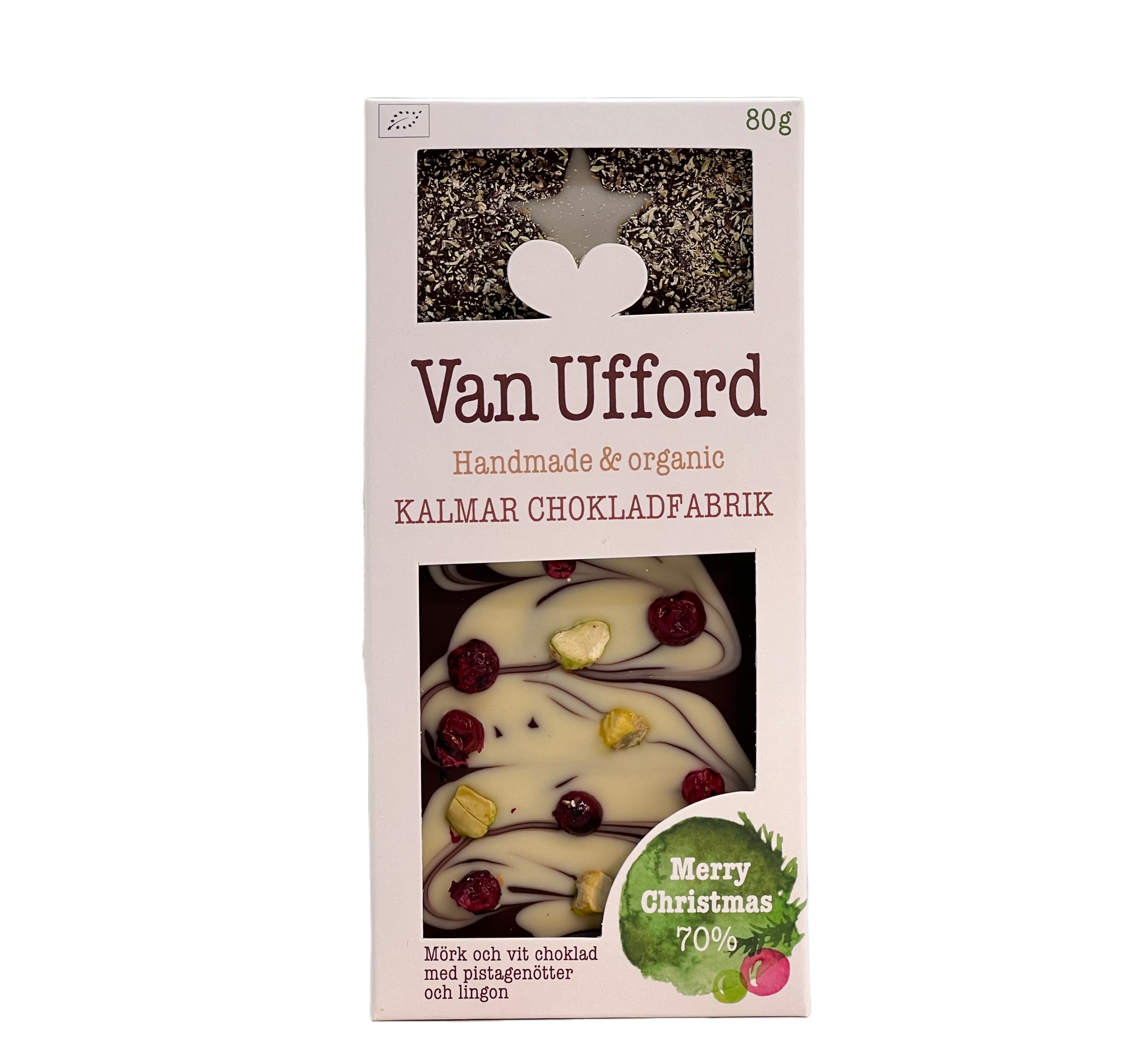 KC Dökkt og hvítt súkkulaði/pistasíum og