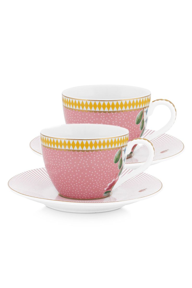 PIP Set/2 Espresso Cups & Saucers La.M P