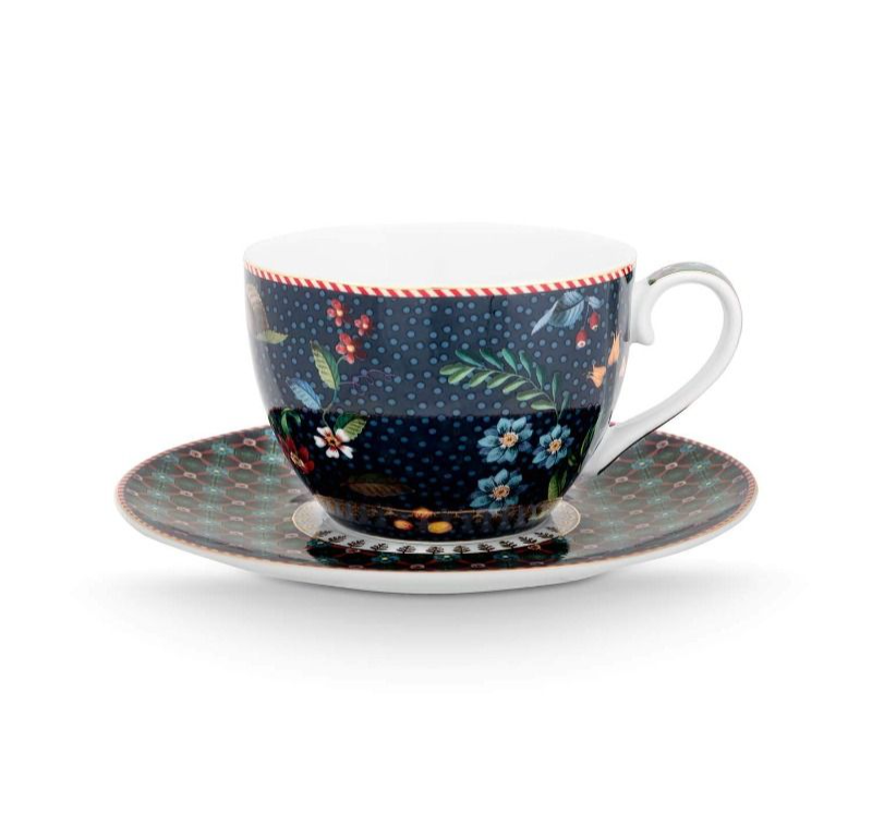 PIP Cup and Saucer Berry Blues