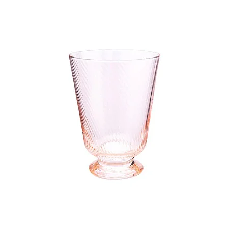 PIP Water Glass Twisted pink 360ml