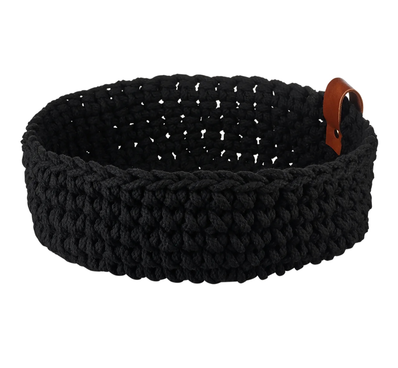 ASA crochet basket L, black