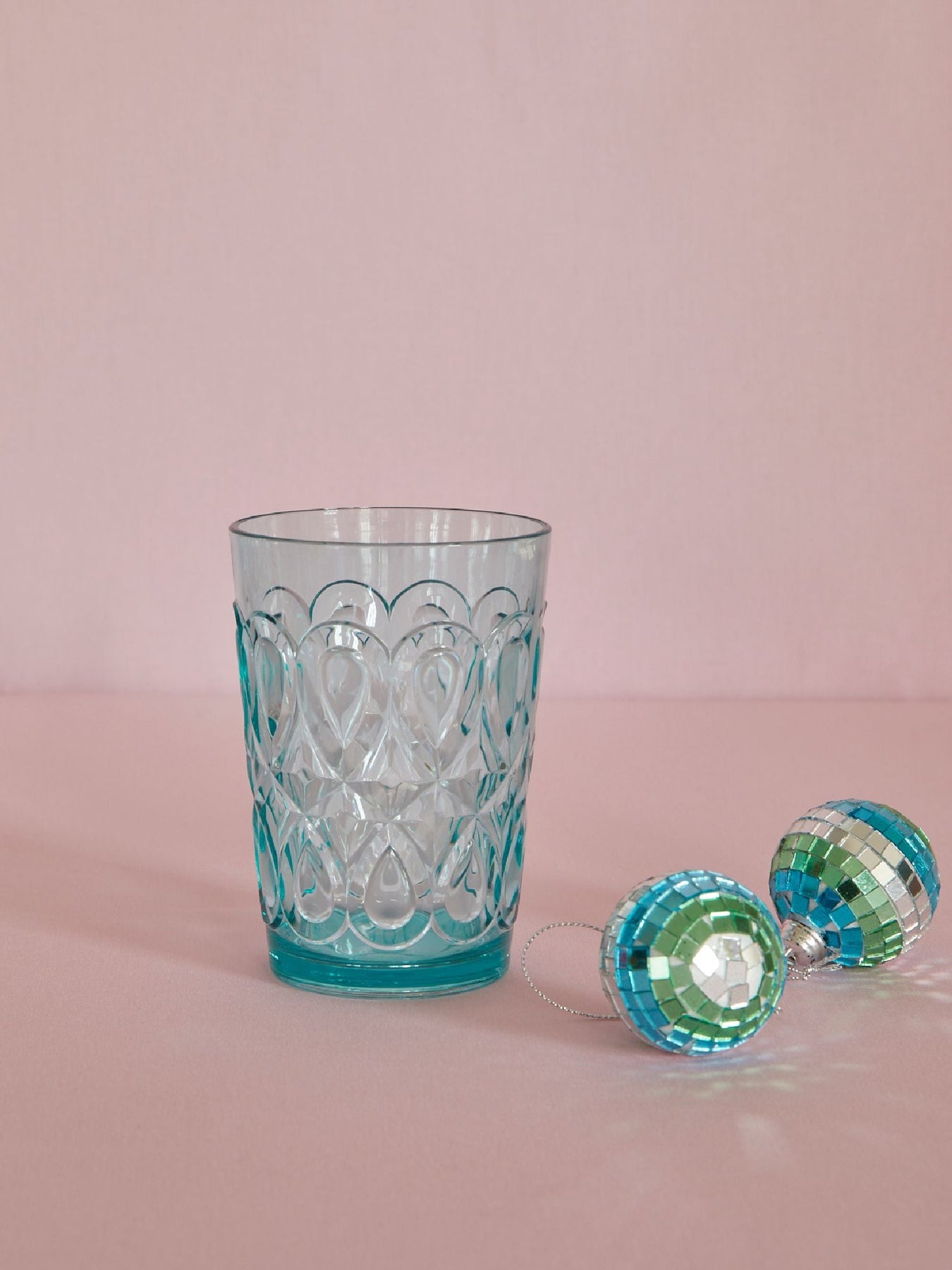 RICE Acrylic Tumbler in Mint with Swirly