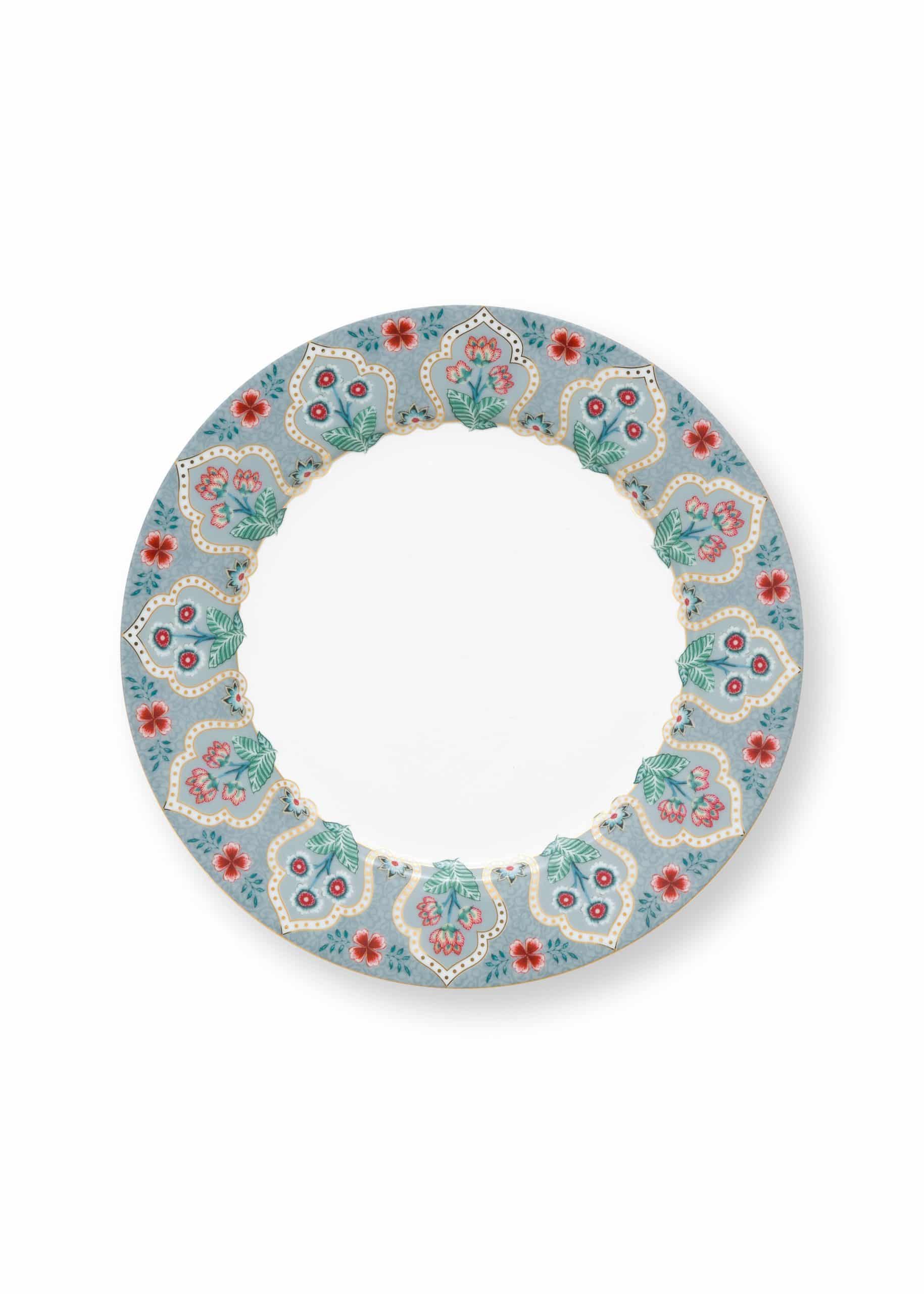 PIP Plate Fl.Fest Deco Light Blue 21cm