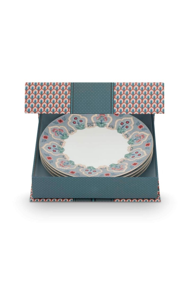 PIP Set/4 Plates Flower Festival Deco Li
