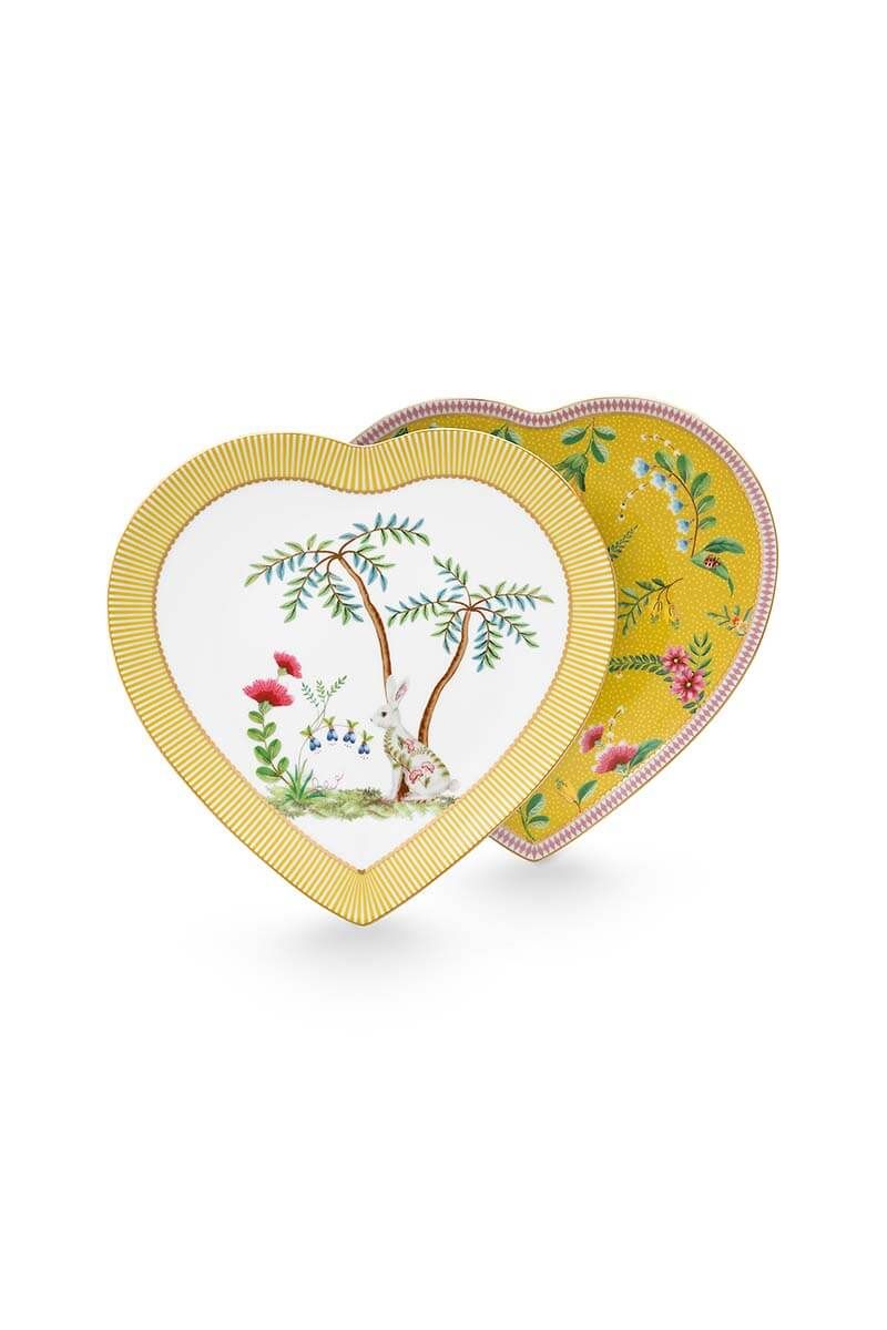 PIP Set/2 Heart Shape Plates La Majorell