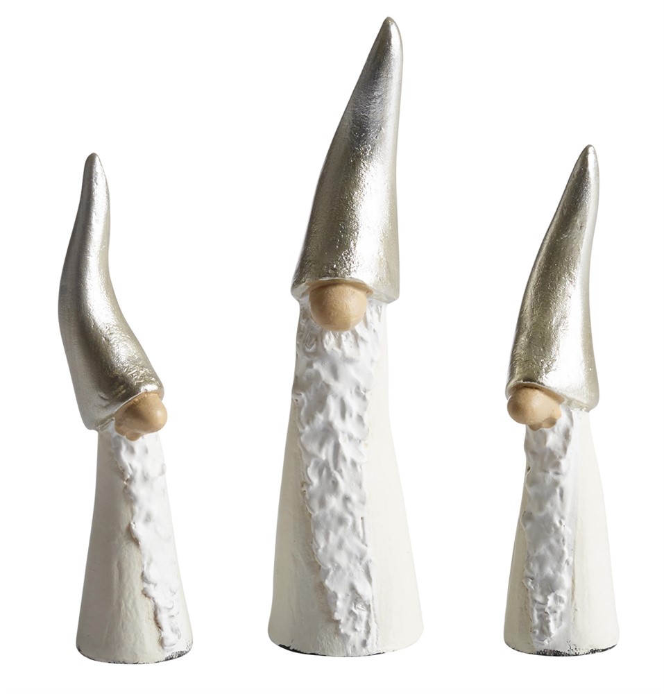 NG Tall Santa white 3pcs. 7-9cm