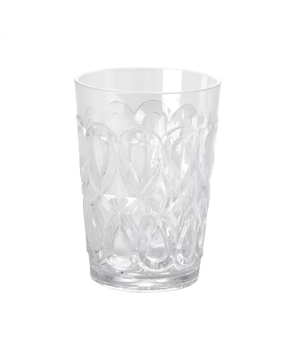 RICE Acrylic Tumbler in Clear with Swirl