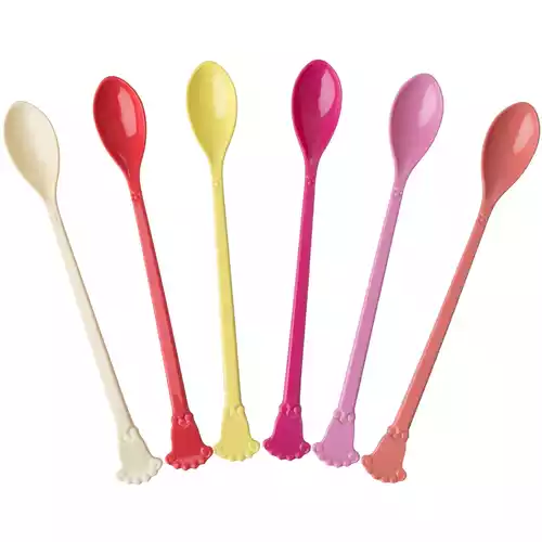 RICE Melamine Vintage Latte Spoon in 6 A