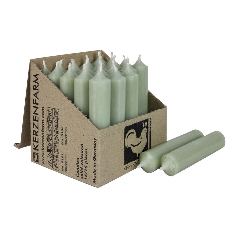 GW Stick candle colored wax sage