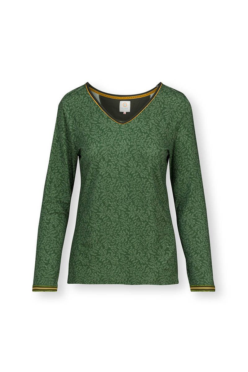 PHW Tricy Long Sleeve Leafy Dots Green L