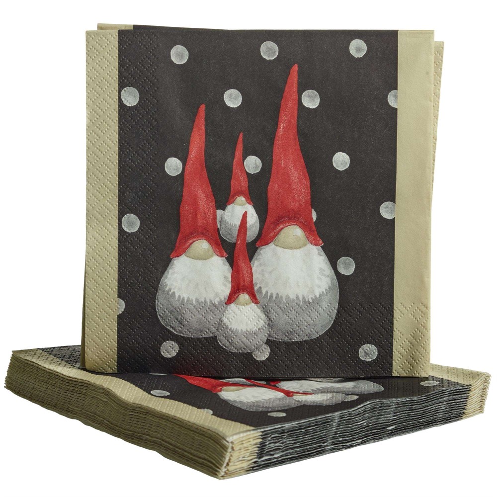 NG Napkins Santa High Hat 25x25cm