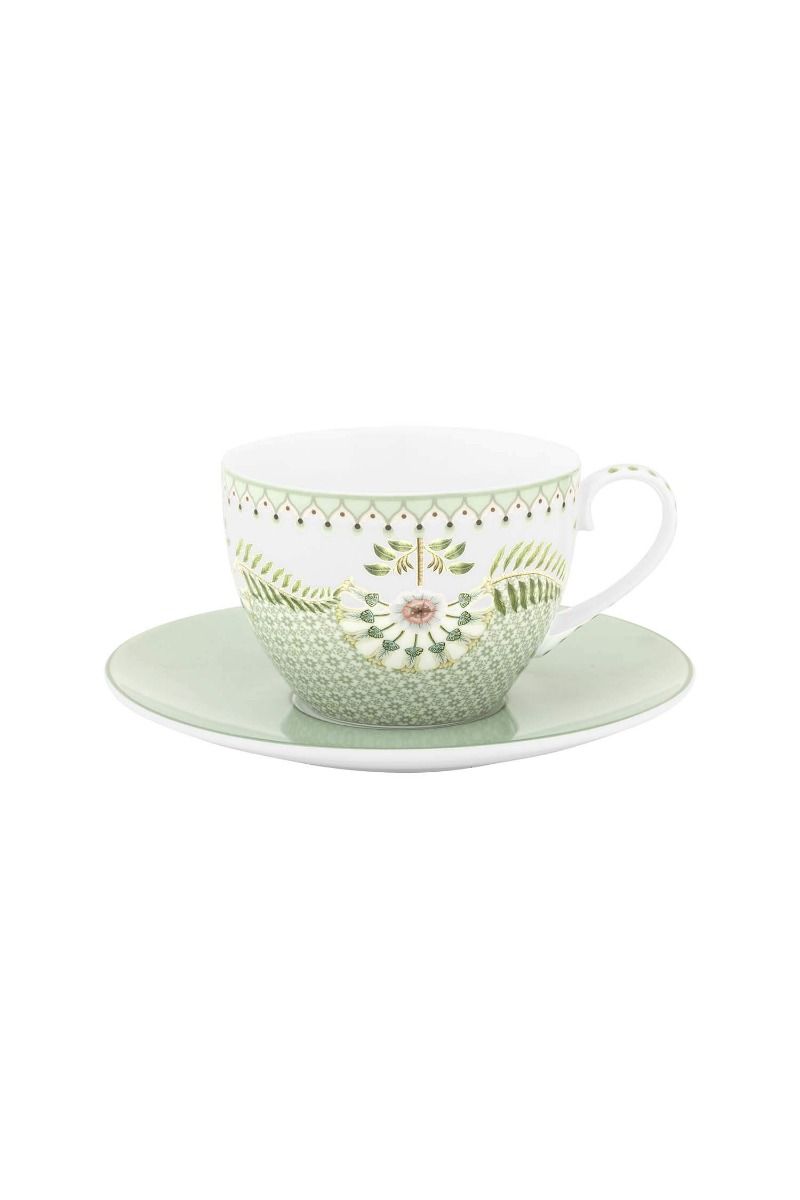 PIP Cup and Saucer Lily&Lotus Tiles Ligh