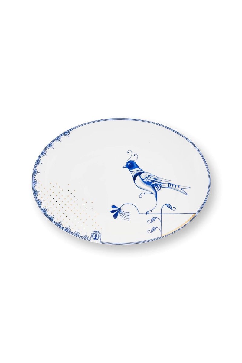 PIP Plate Oval Pip&The Blue Bird White 3