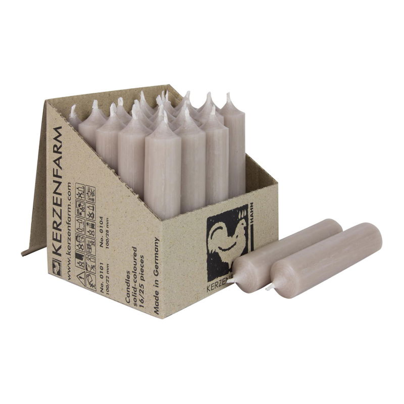 GW Stick candle colored wax taupe