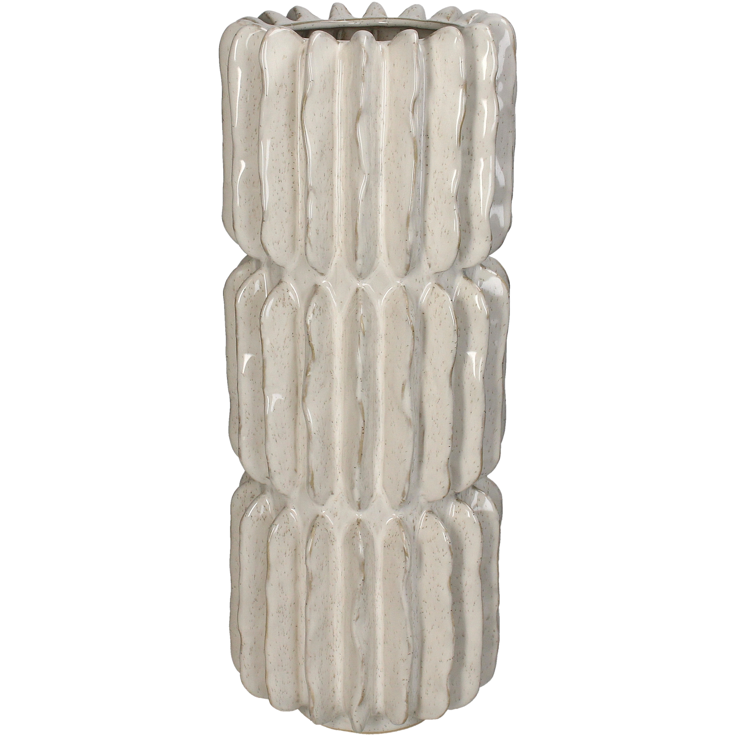 Vasi Ridges Stoneware Ivory