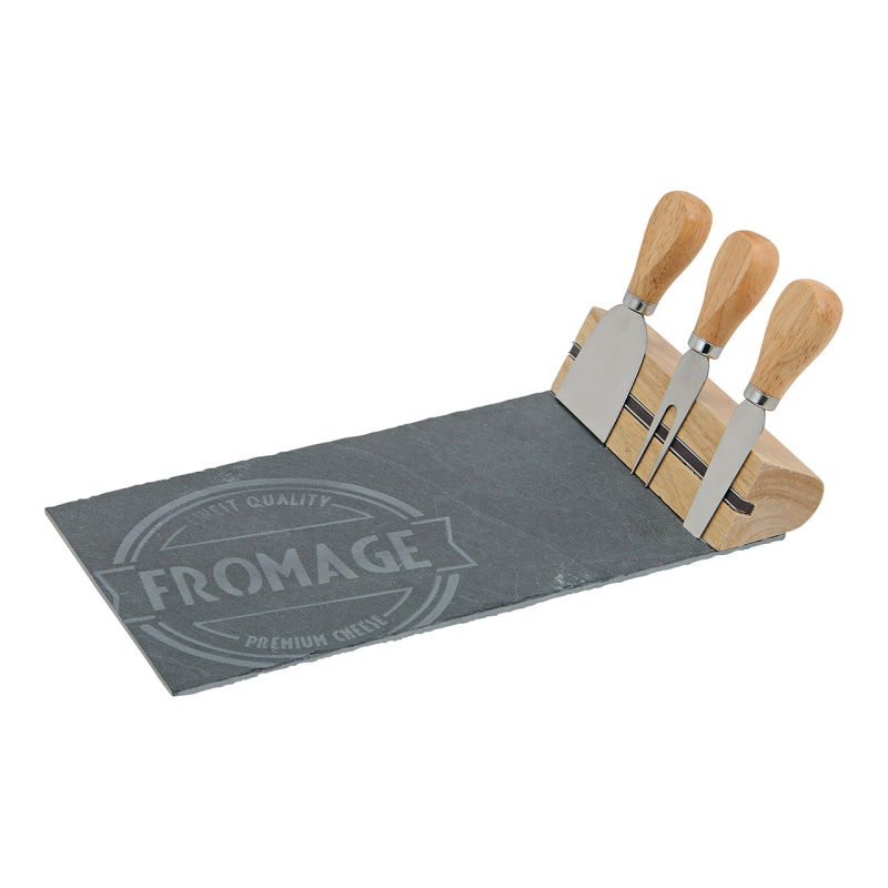 GW Cheese board with 3 slate/bamboo