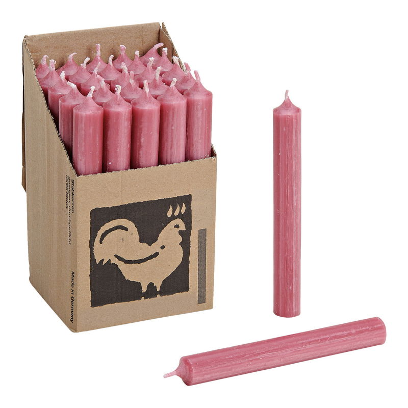 GW Stick candle dyed old pink Ø 2x18 cm