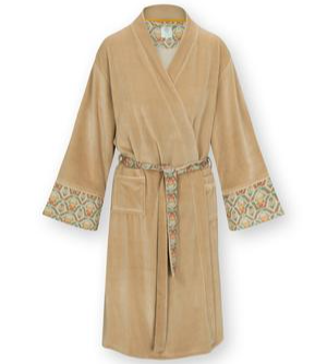PHW Naomi Kimono Velvet Solid Sand