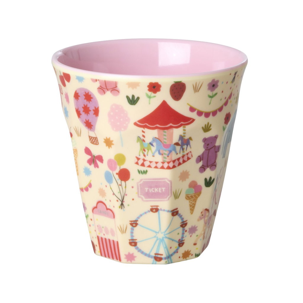 RICE Cup with Pink Fun Fair Print